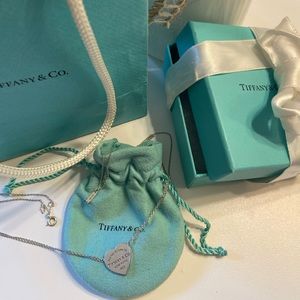 Tiffany & Co. double chain heart necklace